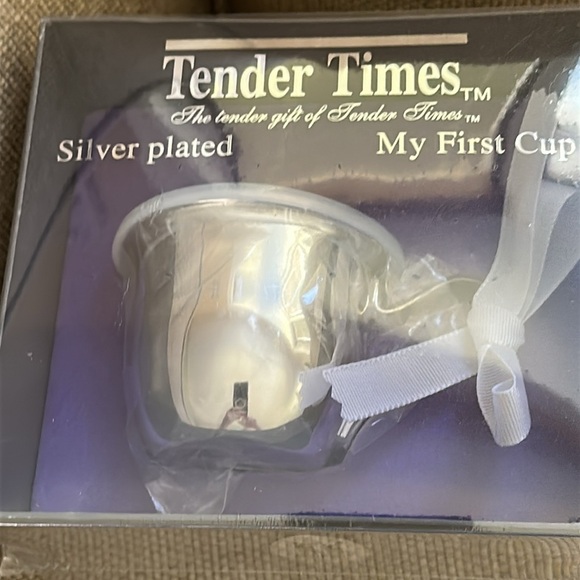 Bundle Tender Times Silver Plated My First My First Cup New &Feeding Spoon Open - Picture 3 of 13